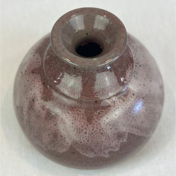 Handmade Ceramic Bead Oil Lamp Speckled Glaze Finish Signed By Artist - Picture 4 of 8